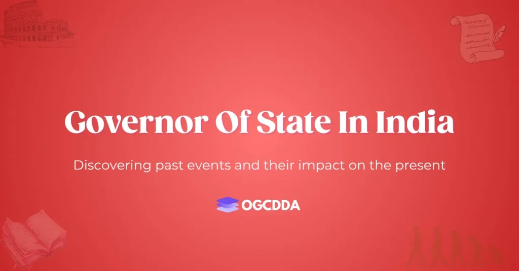 OGCDDA Governor Of State In India