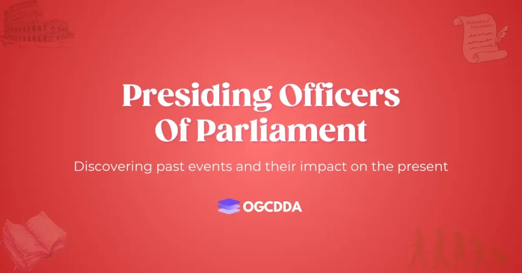 OGCDDA Presiding Officers Of Parliament