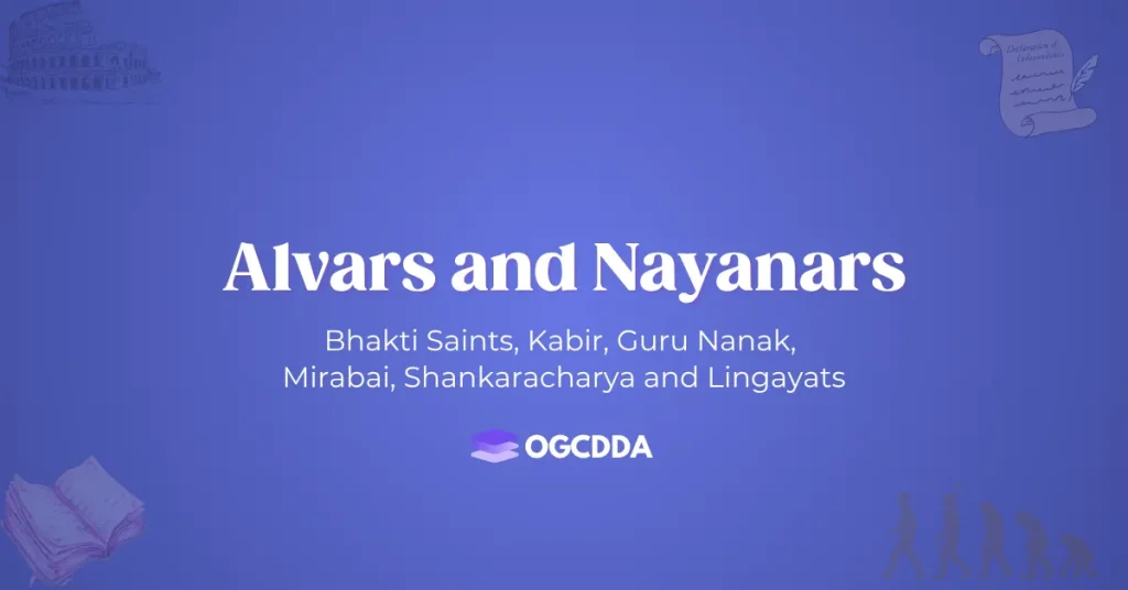 Alvars and Nayanars Ancient History OGCDDA